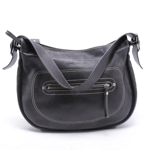 Brown Leather Longchamp Crossbody Bag