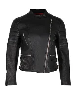 Black Leather Celine Jacket