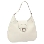 White Leather Salvatore Ferragamo Shoulder Bag