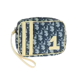 Navy Canvas Dior Clutch