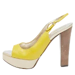 Yellow Leather Roberto Cavalli Sandals