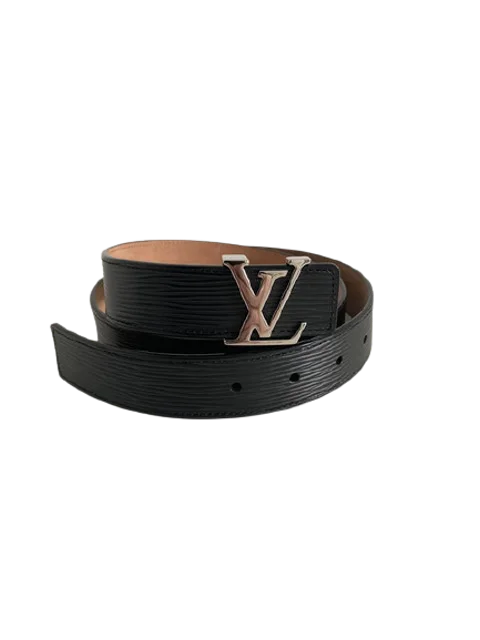 Black Leather Louis Vuitton Belt