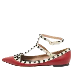 Red Leather Valentino Flats