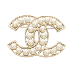 Gold Fabric Chanel Brooch