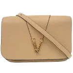 Beige Leather Versace Shoulder Bag