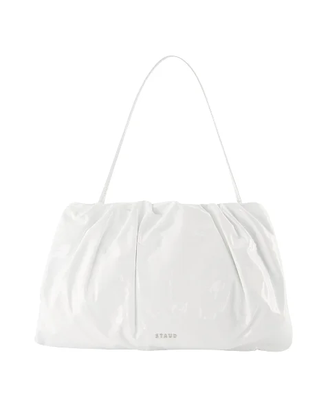 White Leather Staud Handbag