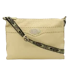 Beige Leather Fendi Crossbody Bag