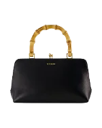 Black Leather Jil Sander Handbag