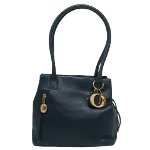 Navy Leather Dior Shoulder Bag