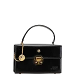 Black Leather Versace Handbag