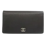 Black Leather Chanel Wallet