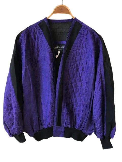 Purple Fabric Balmain Jacket