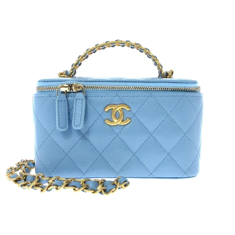 Blue Leather Chanel Vanity