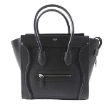 Black Leather Celine Luggage