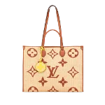 Beige Fabric Louis Vuitton Onthego