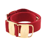 Red Leather Salvatore Ferragamo Belt