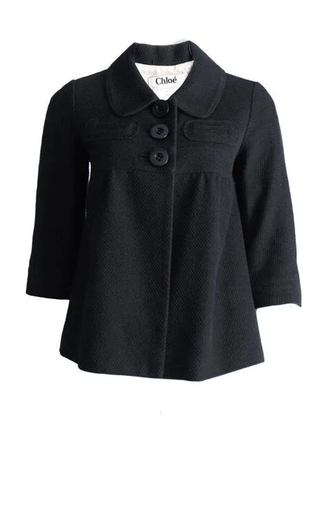 Black Cotton Chloé Jacket
