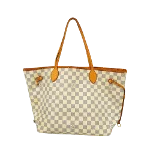 White Fabric Louis Vuitton Neverfull