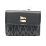 Black Leather Miu Miu Wallet