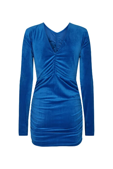 Blue Polyester Designers Remix Dress