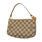 White Fabric Louis Vuitton Pochette Accessoires