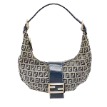 Grey Fabric Fendi Shoulder Bag