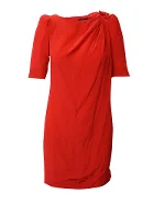 Red Silk Maje Dress