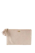 Beige Leather UGG Clutch