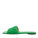 Green Leather Bottega Veneta Flats