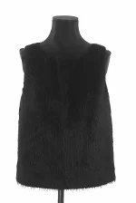 Black Fur Barbara Bui Top