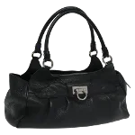 Black Leather Salvatore Ferragamo Handbag