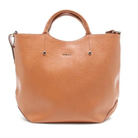 Brown Fabric Furla Handbag