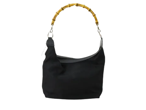 Black Fabric Gucci Shoulder Bag