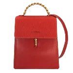 Red Leather Loewe Shoulder Bag