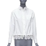 White Polyester SACAI Shirt