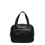 Black Leather Burberry Handbag