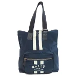 Navy Nylon Bally Tote