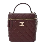 Burgundy Leather Chanel Vanity