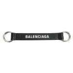 Black Leather Balenciaga Key Holder