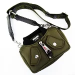 Green Fabric Moschino Shoulder Bag