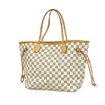 White Fabric Louis Vuitton Neverfull