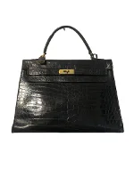 Black Leather Hermès Kelly