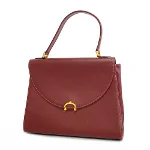 Burgundy Leather Cartier Handbag