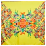 Yellow Silk Kenzo Scarf