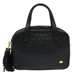 Black Leather Bally Handbag