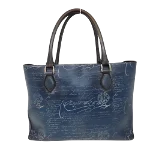 Blue Leather Berluti Tote