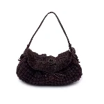 Brown Wool Ermanno Scervino Shoulder Bag