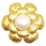 Gold Metal Chanel Brooch