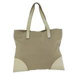 Beige Canvas Prada Tote