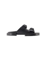 Black Leather Ann Demeulemeester Sandals